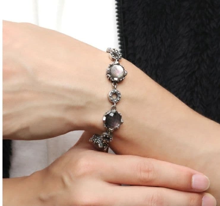 【美品】REGALIA レガリア シルバー ブレスレット ブラック