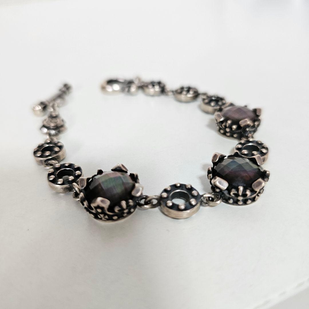 【美品】REGALIA レガリア シルバー ブレスレット ブラック