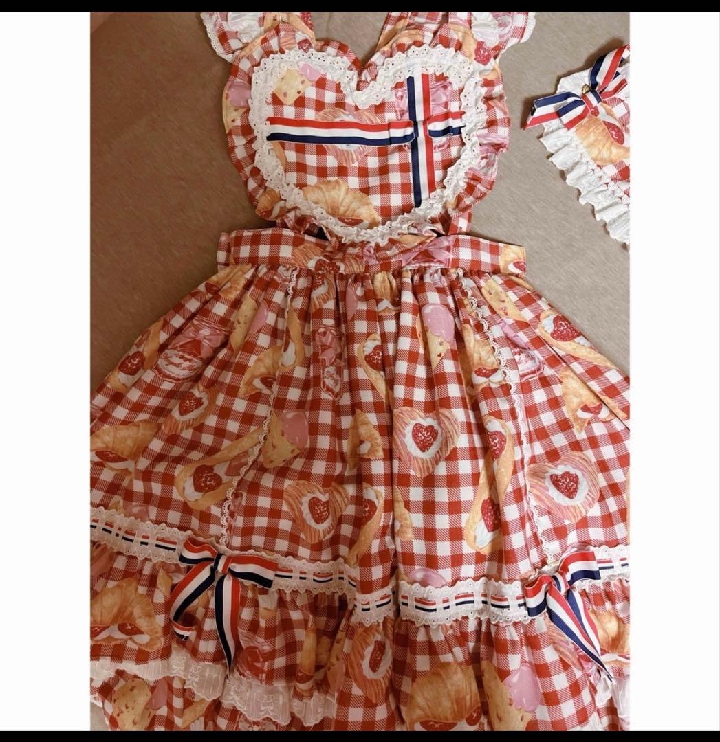 いちごBread Bekery Cafe スカート、ヘッドドレスセット