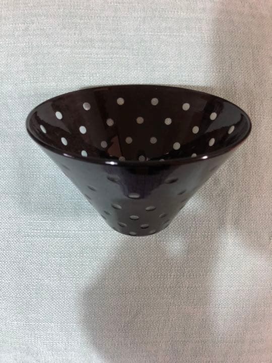 辻和美　つぶつぶ　三角鉢　ガラス