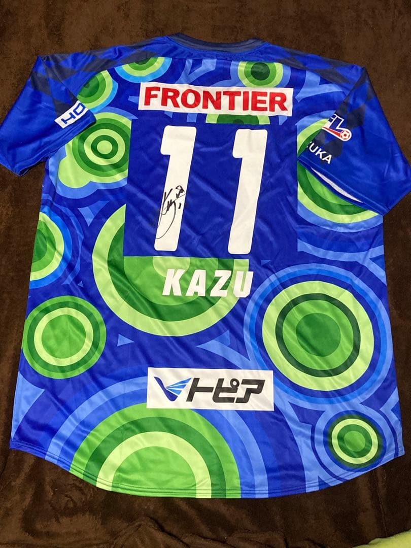 サイン入り 鈴鹿ポイントゲッターズ 三浦知良 カズ Kazu ユニフォーム2XO