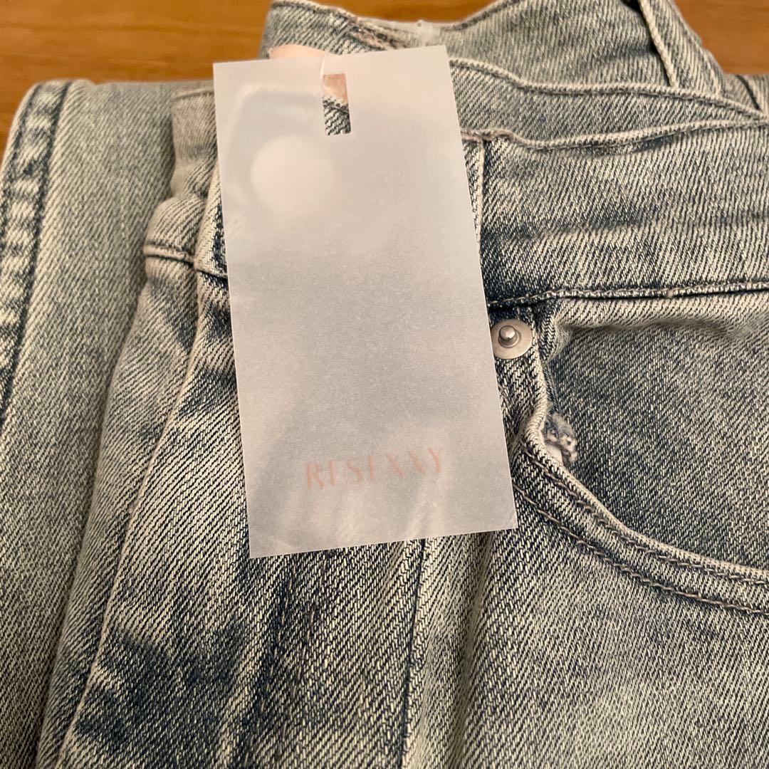 【新品】RESEXXY カットアウトデニムパンツ XS ライトブルー