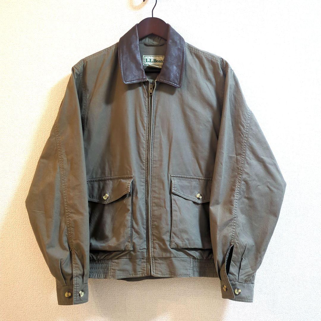 L.L.BEAN A-2 type ジャケット 襟レザー 80's