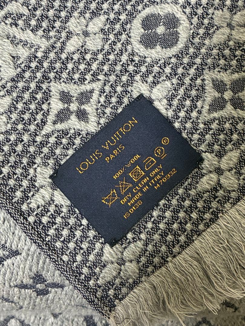LOUIS VUITTON マフラー ウール100% モノグラムクラシック