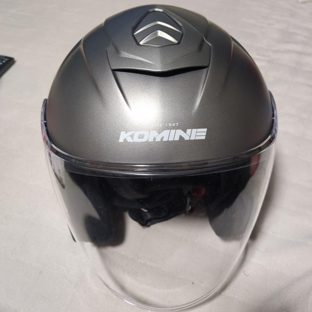 KOMINE ジェットヘルメット HK-172 マットグレー 収納袋付き