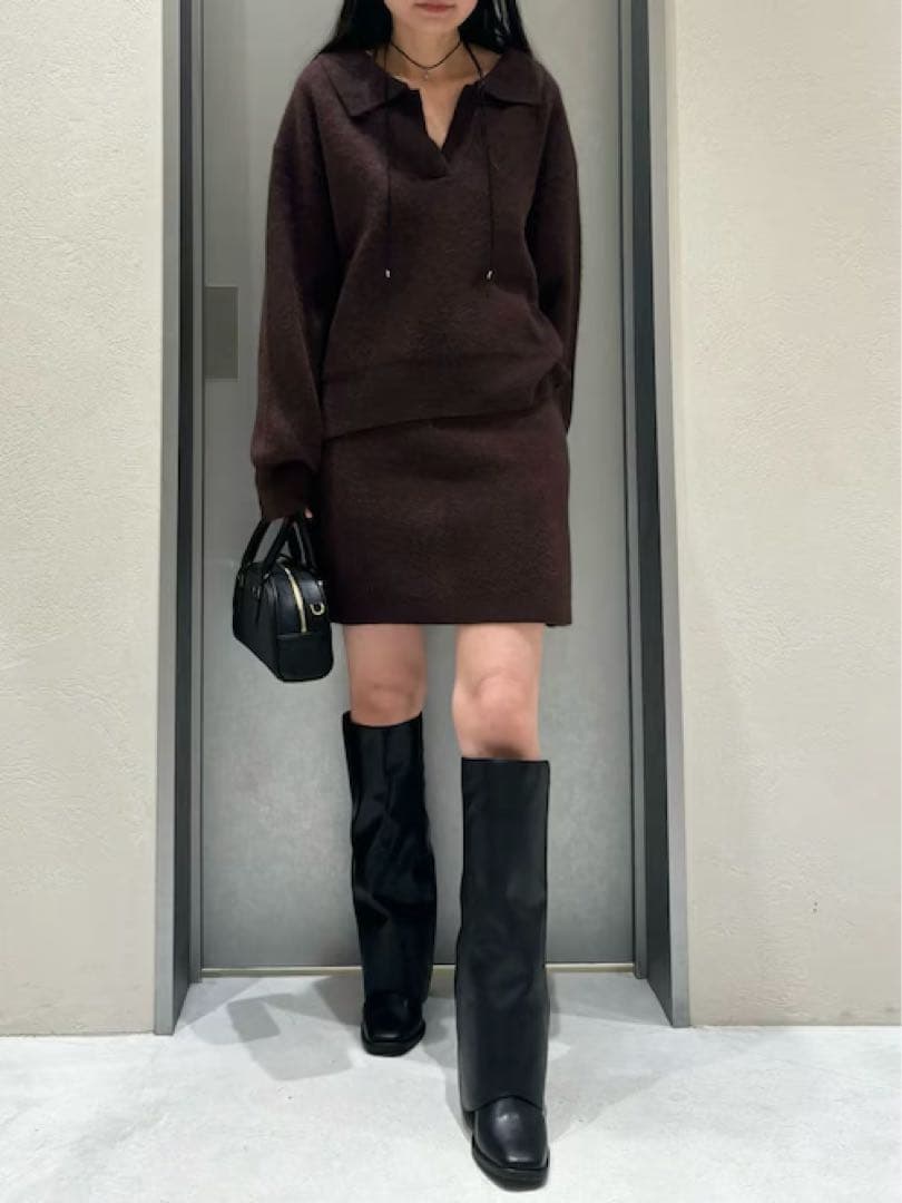 FRAY I.Dラクーンダブルフェイスポロカラープルオーバーセットアップ