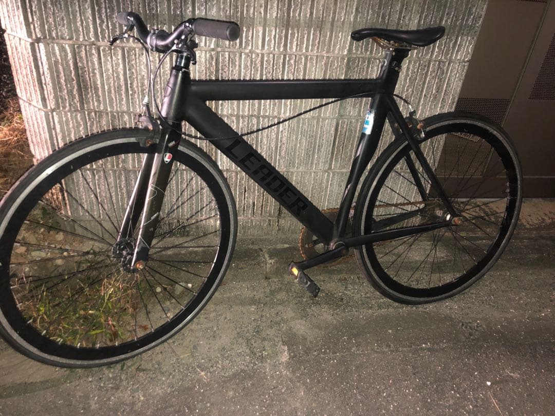 引き取りLEADER バイク725ブラック ピストバイク 700C