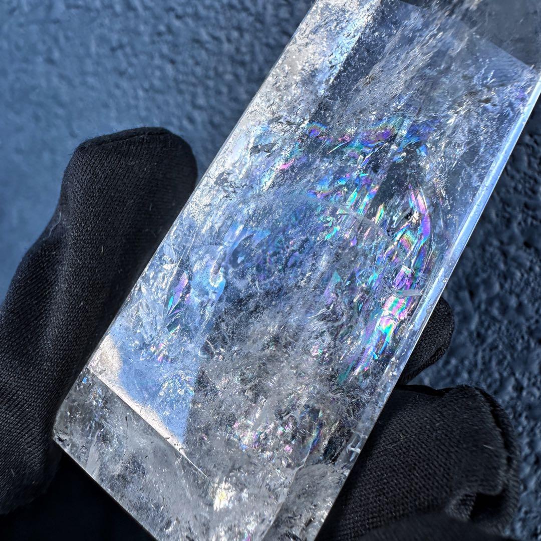 アゼツライト☆レインボー☆ヒマラヤ水晶六角柱パワーストーン天然石 原石A1315