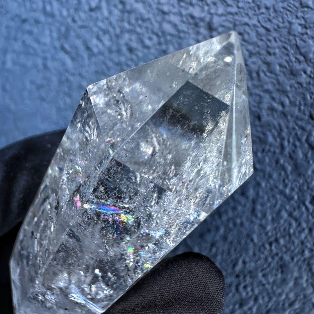 アゼツライト☆レインボー☆ヒマラヤ水晶六角柱パワーストーン天然石 原石A1315