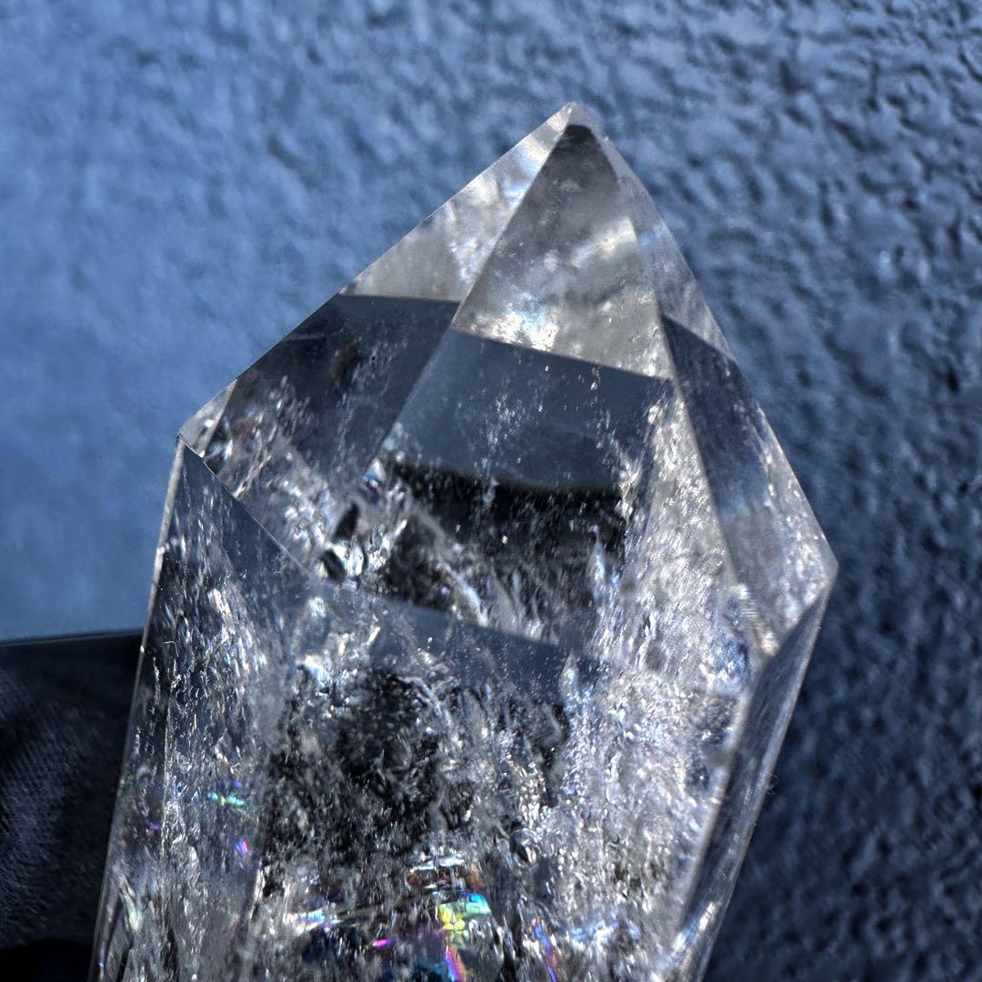 アゼツライト☆レインボー☆ヒマラヤ水晶六角柱パワーストーン天然石 原石A1315