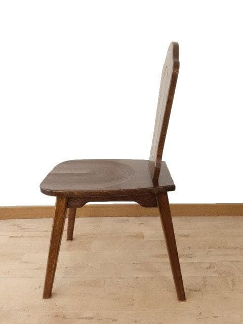 勇峰工芸　チロル　イス①　チェアー　ナラ材家具　 旭川家具　再塗装済　ＵＳＥＤ