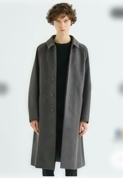 最終値下げ　ATTACHMENT オーバーサイズバルマカーンコート グレー