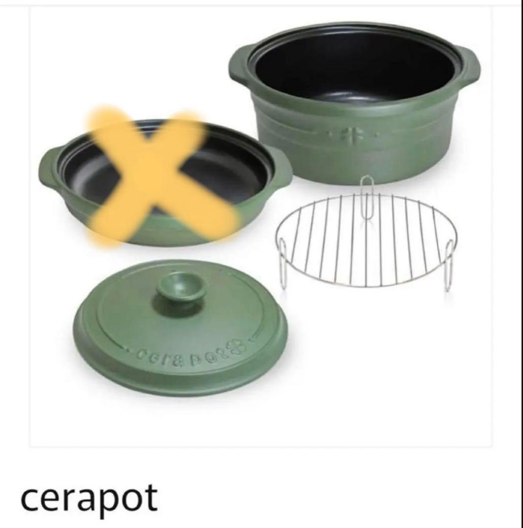 【新春セール中】 cerapot グリーン 大 4点セット