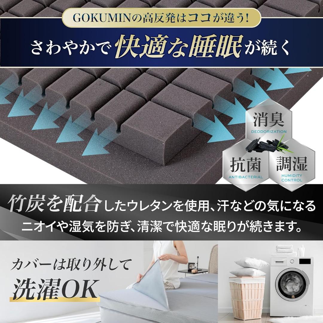 Q079　GOKUMIN 三つ折りマットレス ダブル