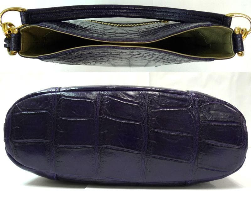 【未使用】BEAUGRAND　２WAYバッグ　クロコダイル　JRA公認　パープル