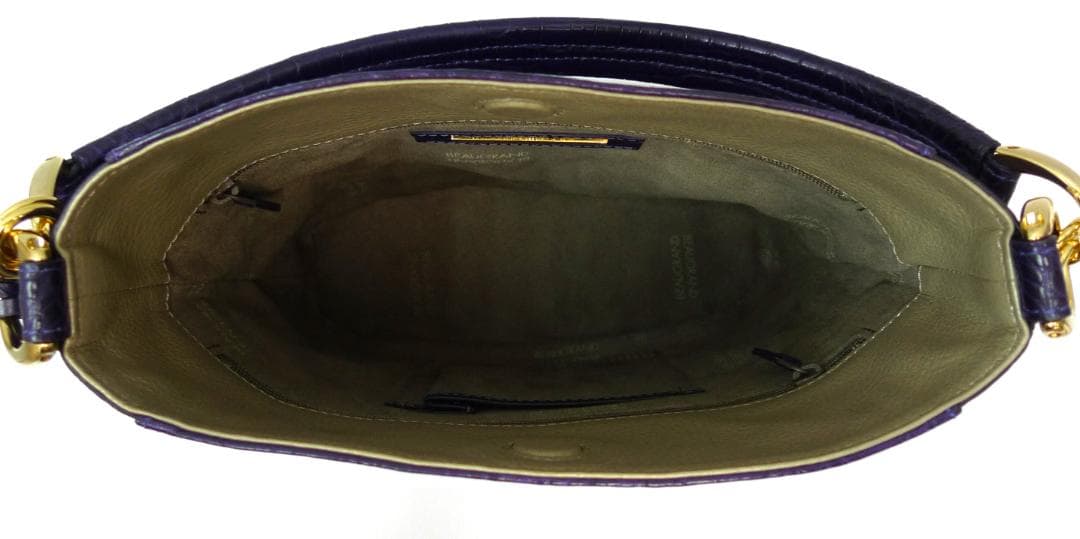 【未使用】BEAUGRAND　２WAYバッグ　クロコダイル　JRA公認　パープル