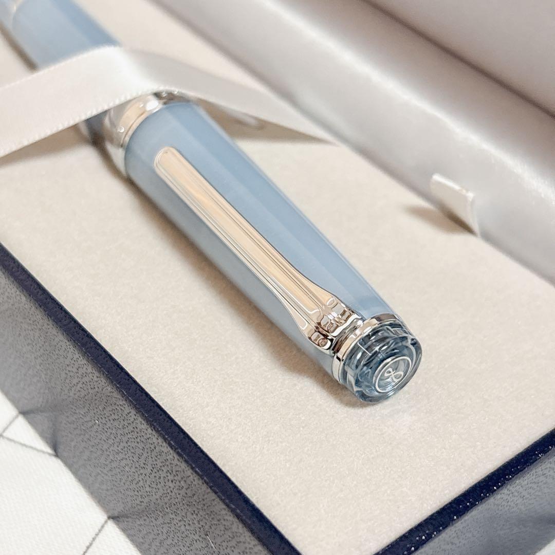 SAILOR 万年筆 八文字屋 銀山スノーグレー パルム 細字 F