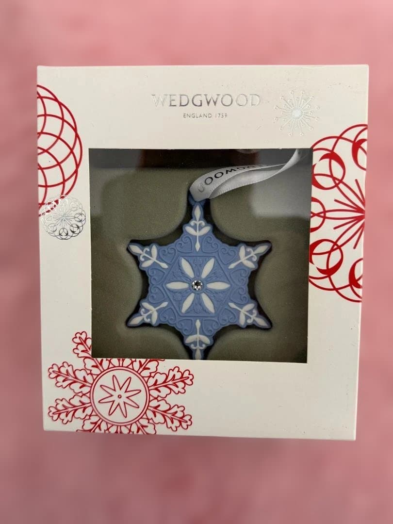  クリスマスの雪の結晶型オーナメント