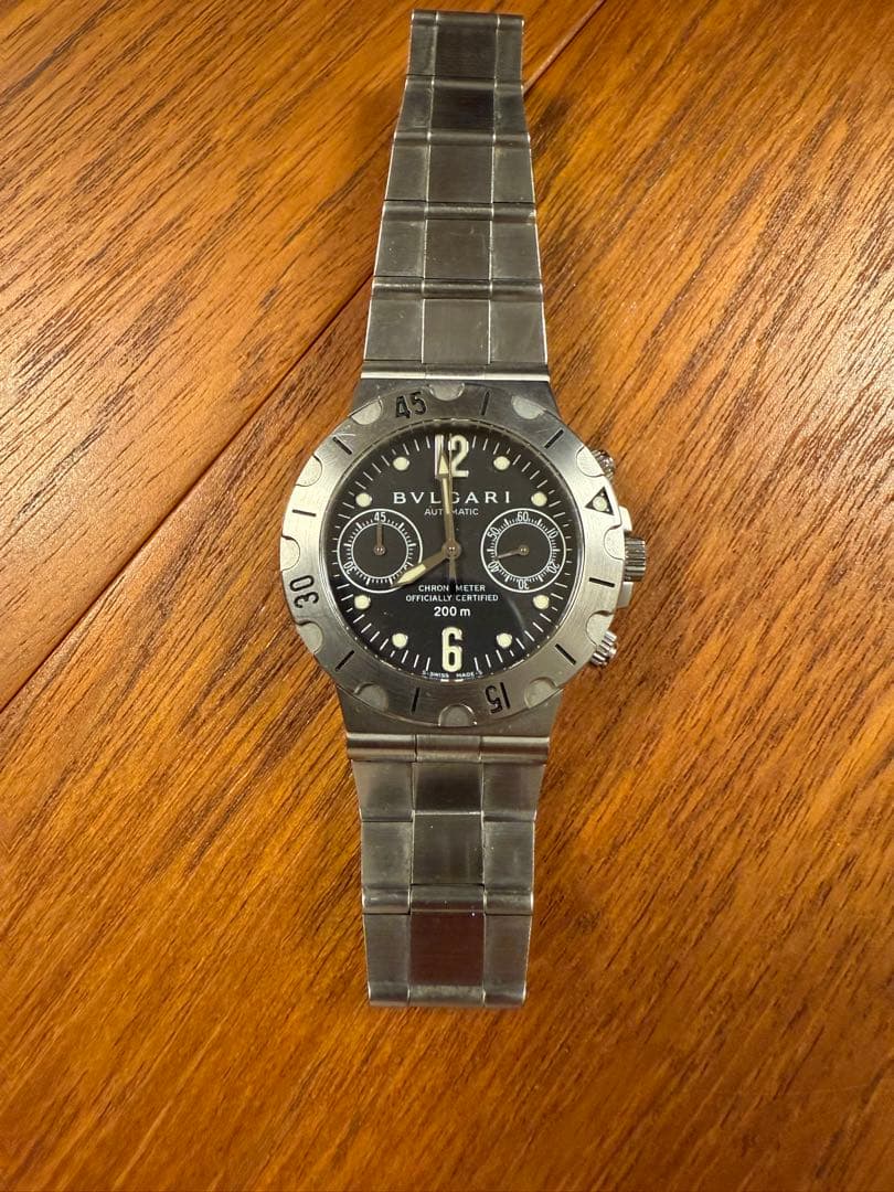 ブルガリ ディアゴノ スクーバ クロノ SCB38S メンズ