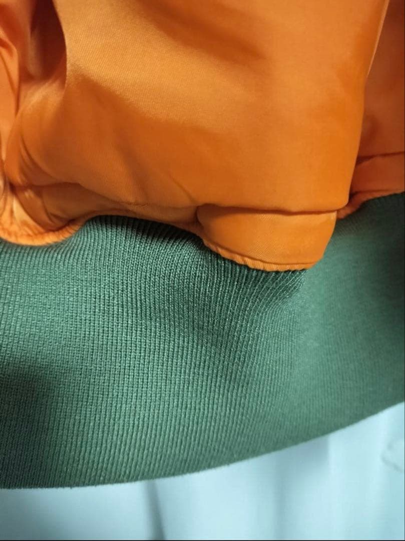 【短期出品】オリーブグリーン MA-1ジャケット ALPHA【未使用に近い】