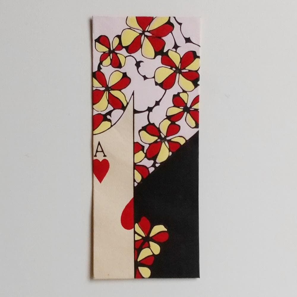 アンティーク木版画　魅惑のトランプカード　4点セット