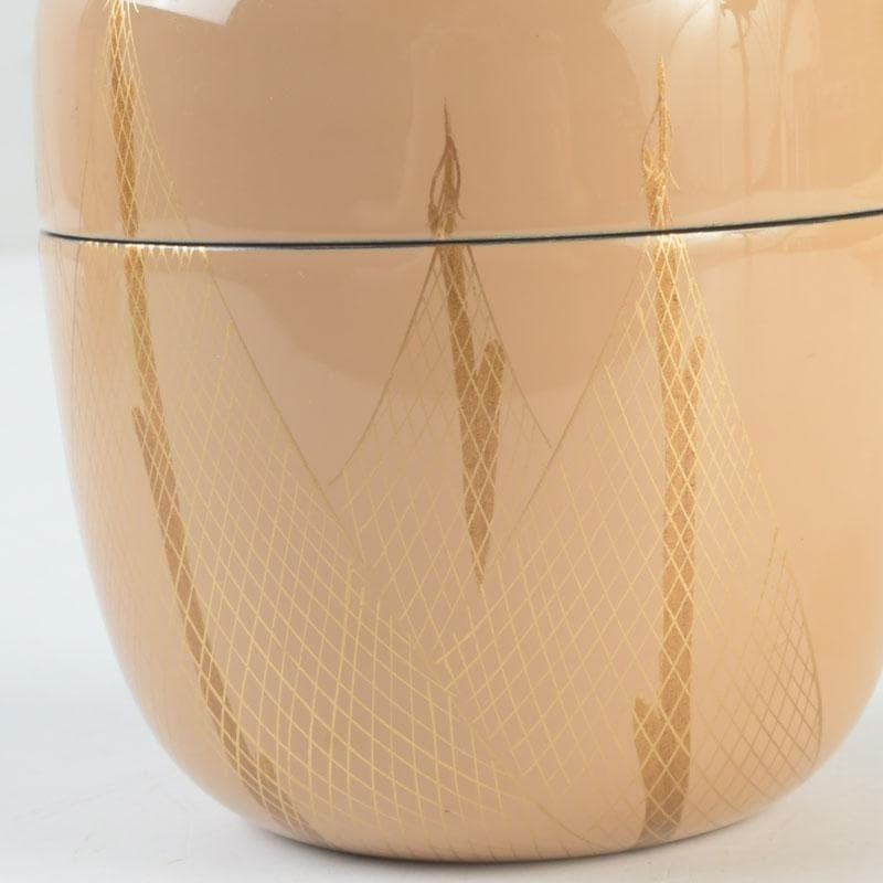 茶道具　越前蒔絵師　宮田宗景作　金蒔絵　棗　共箱　V　9838