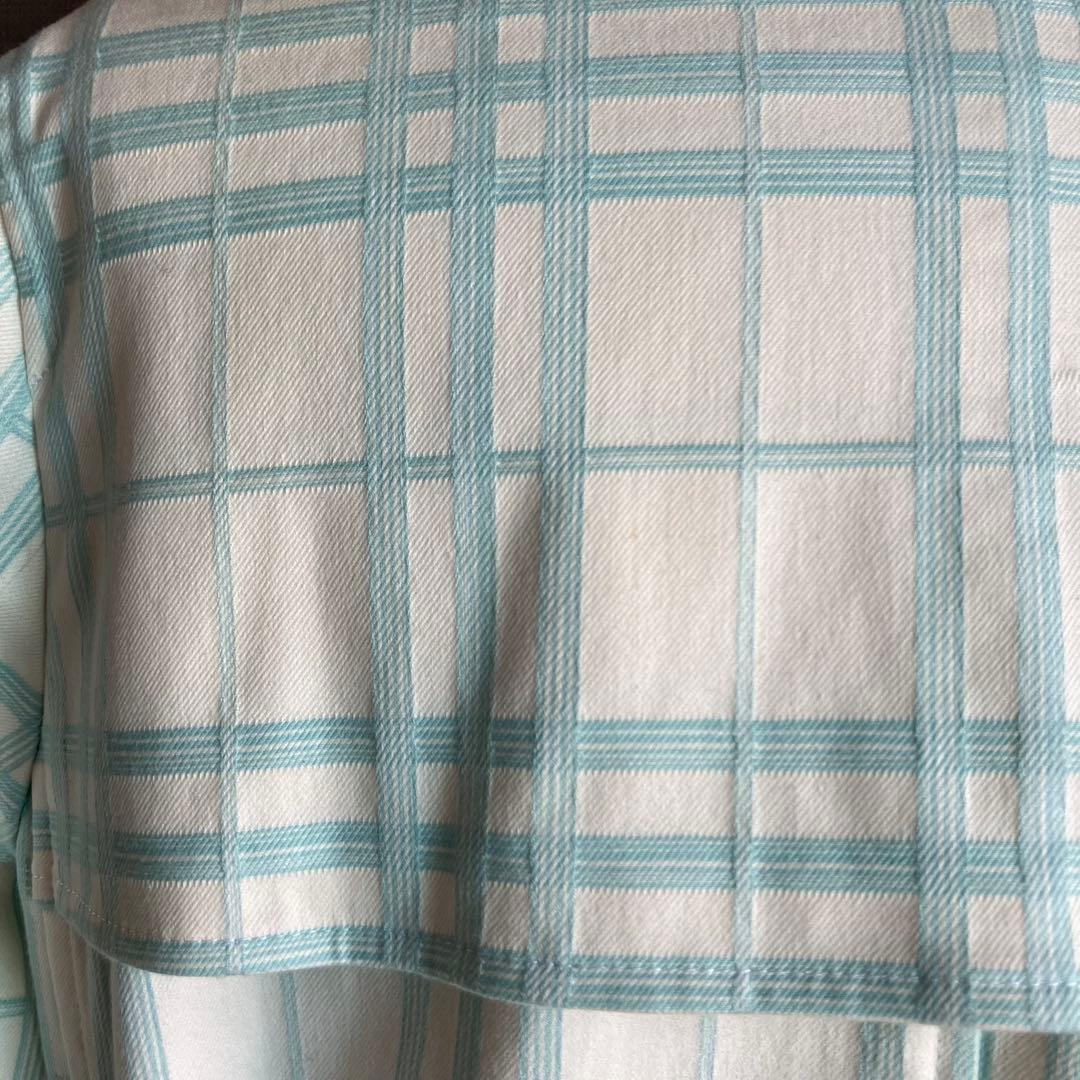 バーバリーロンドン　トレンチコート　ロング丈　総柄38　ノバチェック　グリーン