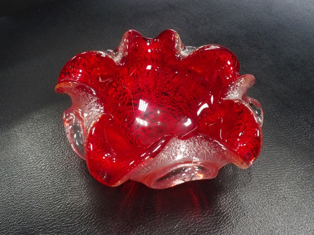 ヴェネチアングラス　灰皿(小物入れ)1950〜60年代　値引き不可