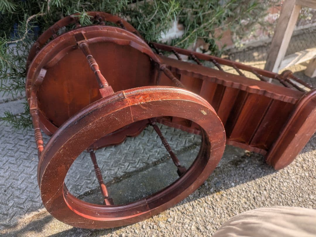 【古道具】木製 階段 オブジェ