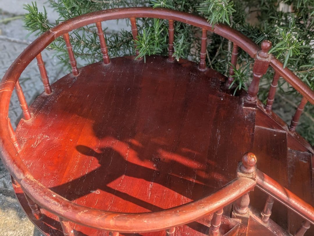 【古道具】木製 階段 オブジェ