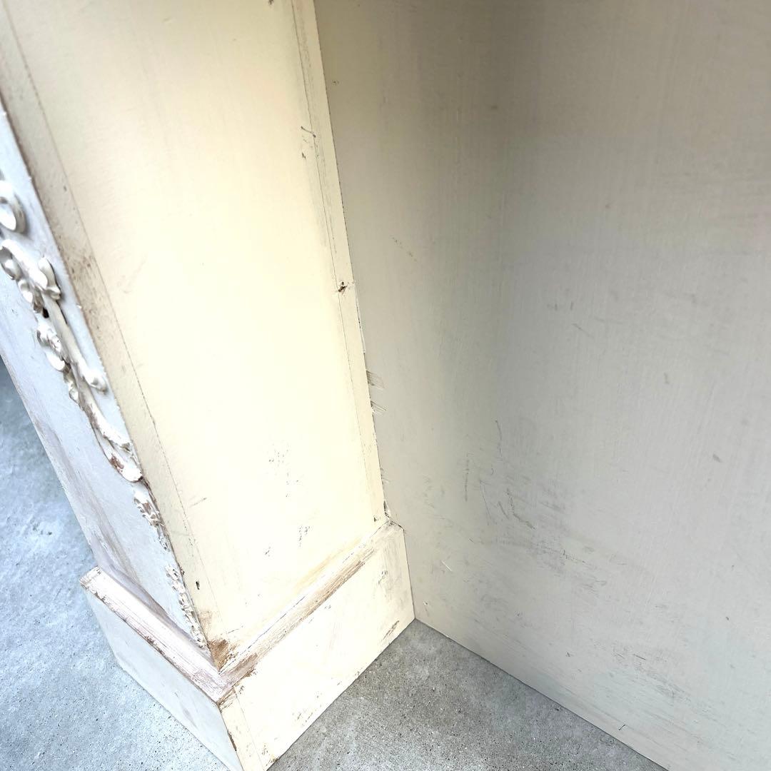 アンティーク　シャビー マントルピース 装飾棚 ホワイトアルル コベントガーデン