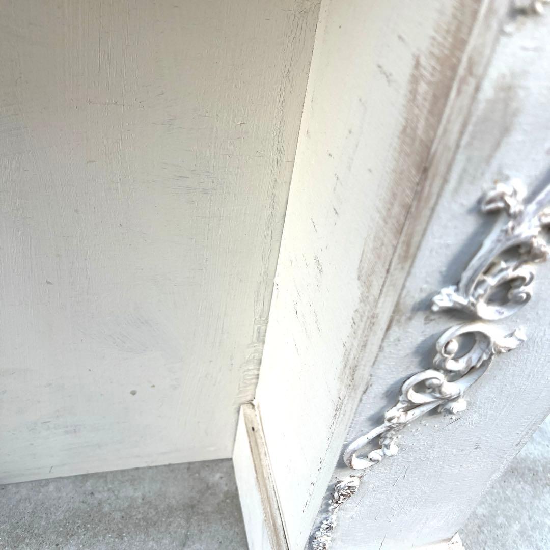 アンティーク　シャビー マントルピース 装飾棚 ホワイトアルル コベントガーデン