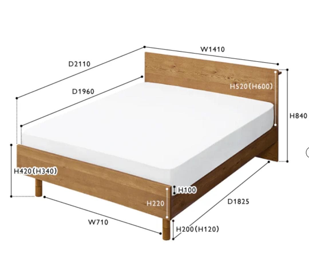 【送料込】 Unico ウニコ ADDAYアディダブルベッドハイタイプ