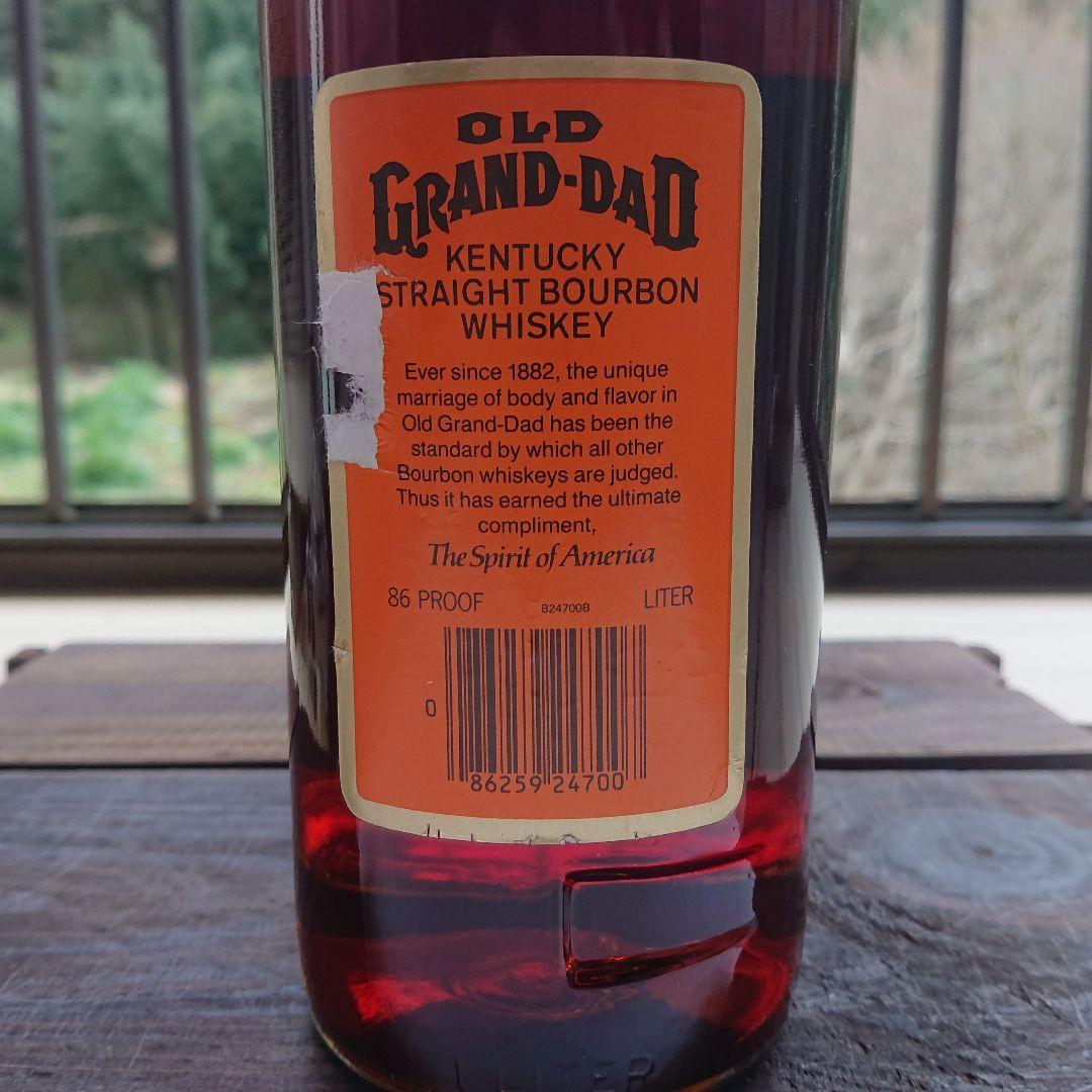 古酒 赤封紙 OLD GRAND-DAD 86proof 1000ml 1本