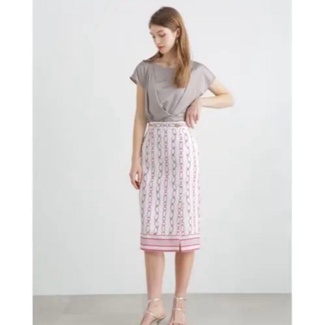 新品　チェーン柄タイトスカート 希少サイズ40