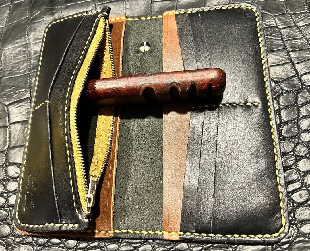 栃木レザー長財布 Gravy Leather ハンドメイド 高級ロングウォレット