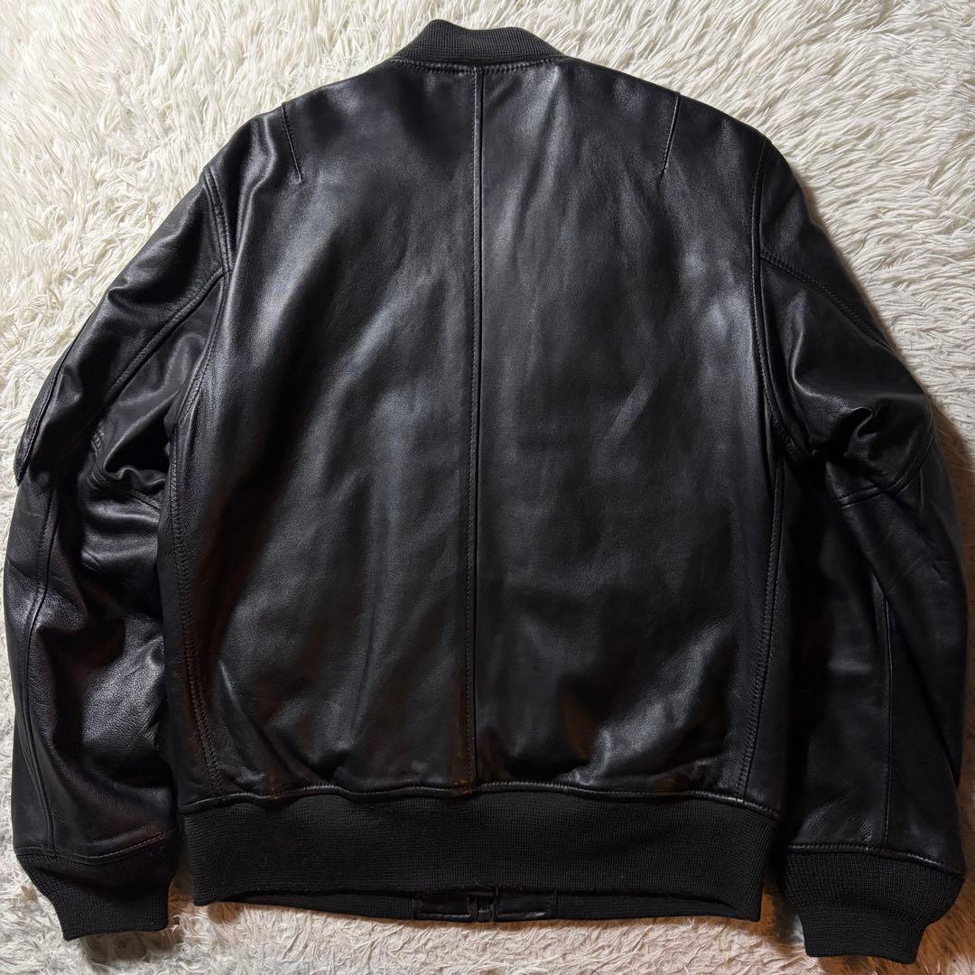 ク*ー様 美品■schott フライトジャケット　MA-1 羊革　ラムレザー ブ