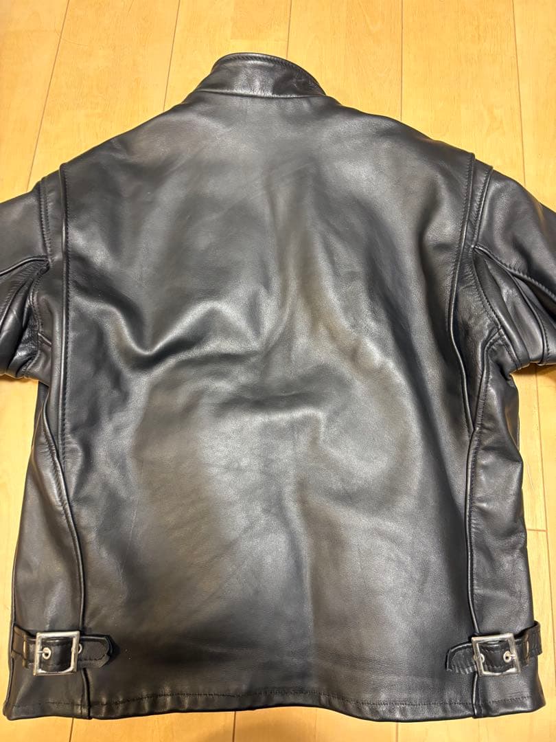 極美品 ボアライナー付 schott ショット 641 立襟黒革ライダース 42