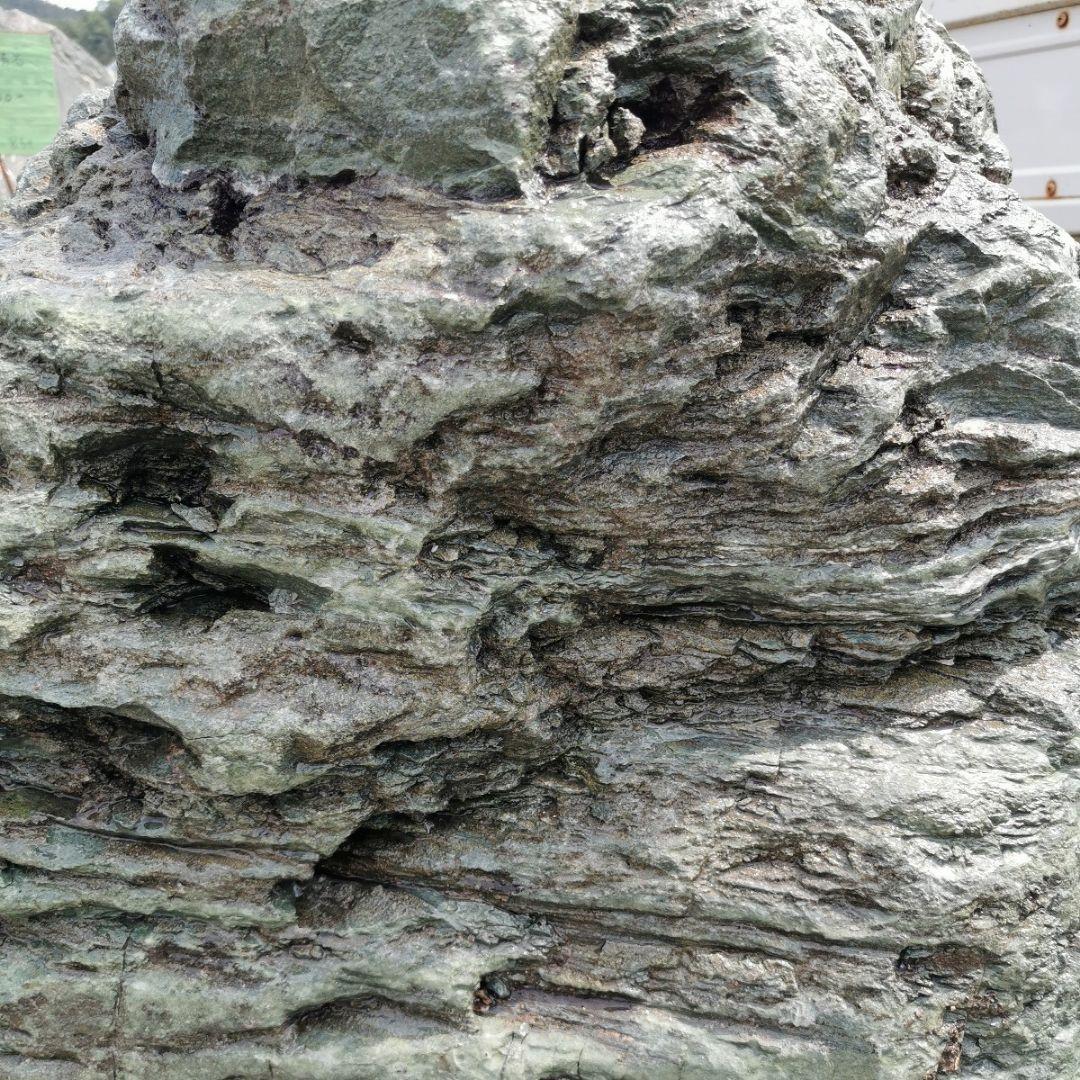 虫食い　三波石　1.630キロ　庭石　鑑賞石　石　庭　ガーデニング　置物