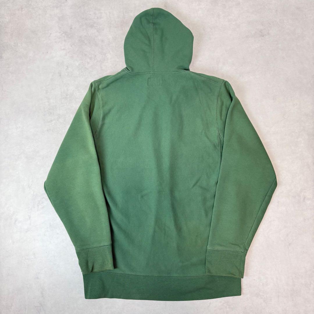 y2k STUSSY アーチロゴ ジップパーカー サンフェード グリーン L