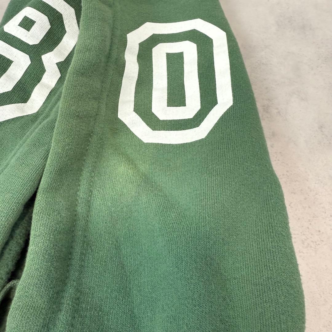 y2k STUSSY アーチロゴ ジップパーカー サンフェード グリーン L