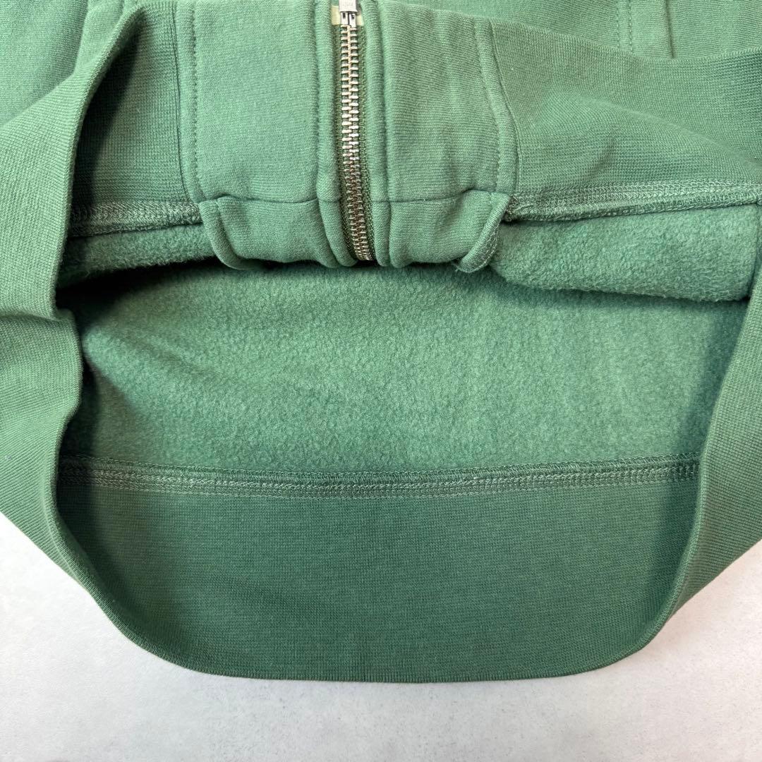 y2k STUSSY アーチロゴ ジップパーカー サンフェード グリーン L