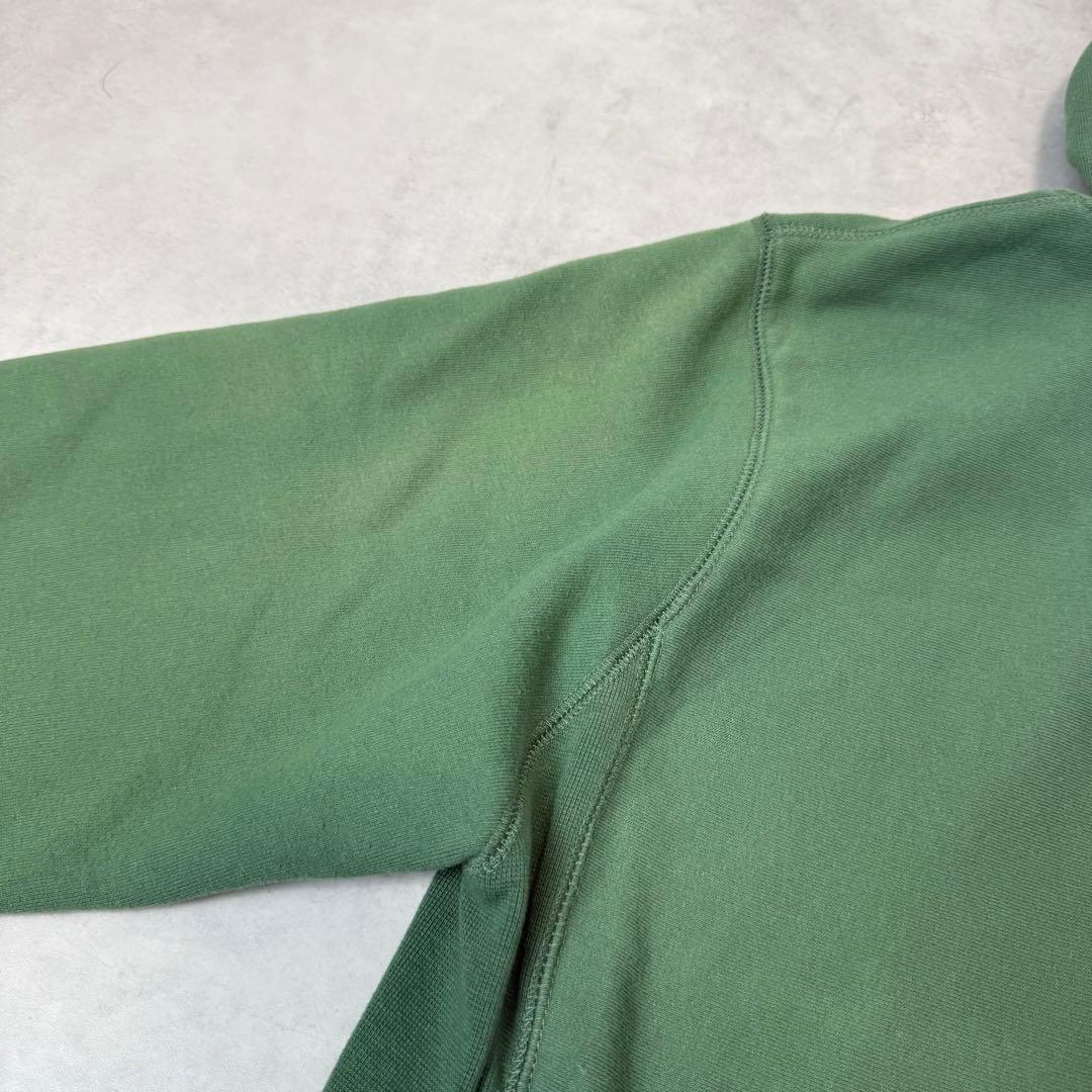 y2k STUSSY アーチロゴ ジップパーカー サンフェード グリーン L