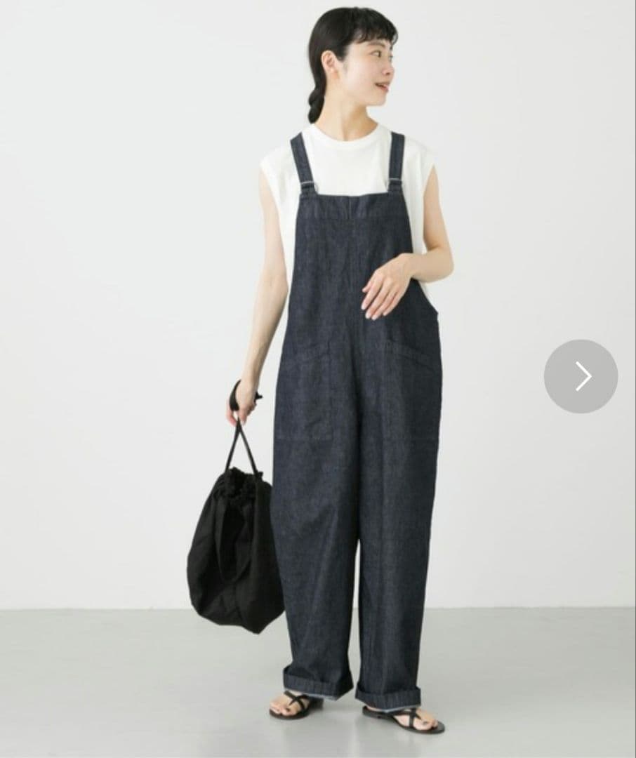 kagure かぐれ　デニムオーバーオール ネイビー