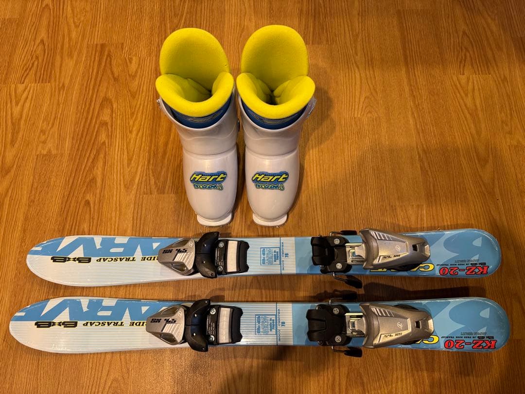 B×Bジュニアスキー板 78cm HART ￼ブーツ21.0-22.0cmセット