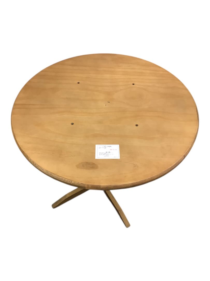 美品　unico LENKI レンキ ラウンドテーブル Φ800 ナチュラル