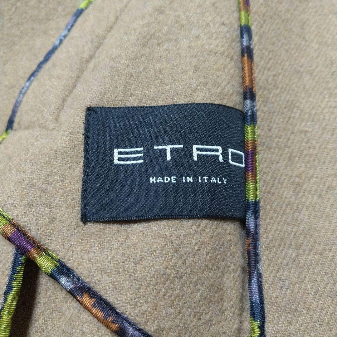 美品 エトロ メルトンウール100　 ピーコート MーL