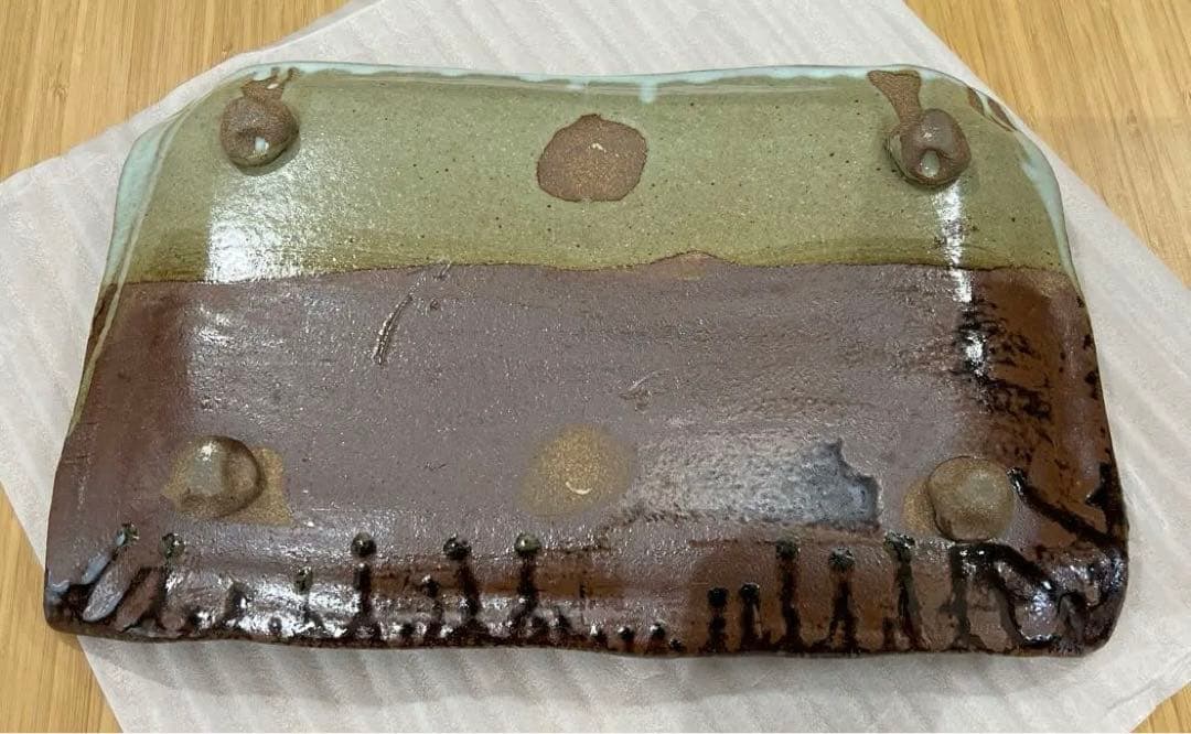 織部焼き大皿 綺麗な状態 焼き物