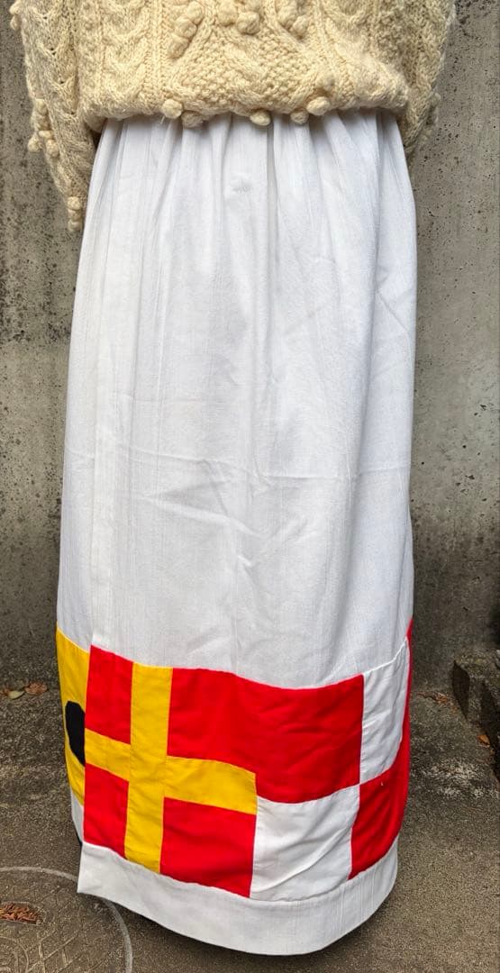 vintage usa パッチワーク　巻きスカート