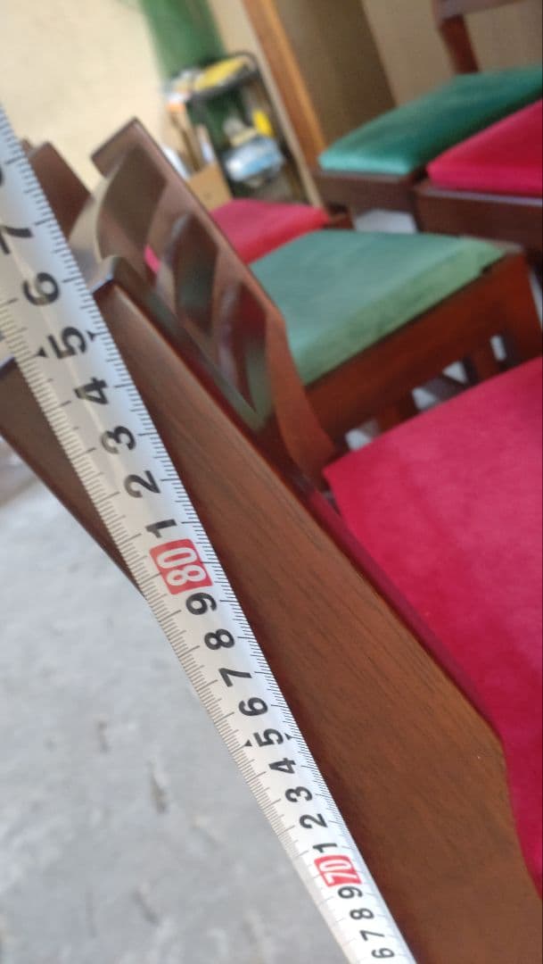 引き取りのみ！カウンターチェア 6脚セット 木製タイ産木材オーダーメイド 中古